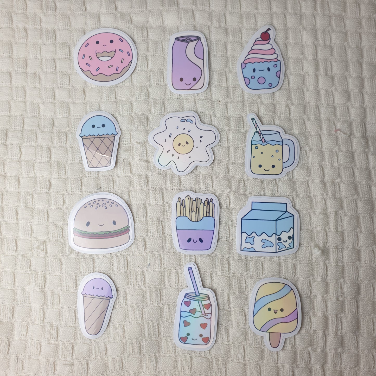 Cute Kawaii Holographic Ice Lolly Die Cut Stickers -  Adorable Kawaii Decorative Handmade Stickers