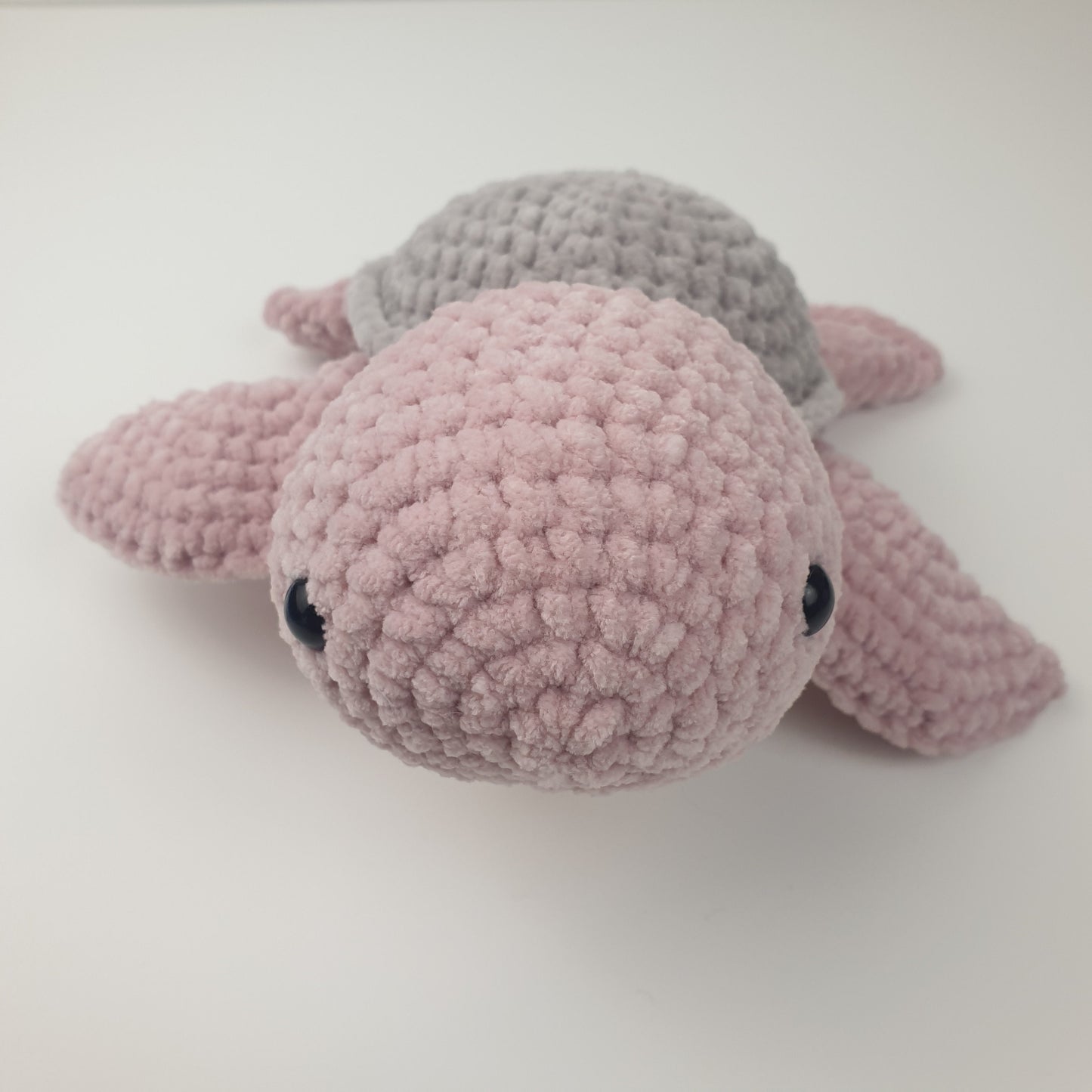 Pink & Tan Crochet Turtle Plushie *Handmade & Ready to ship*