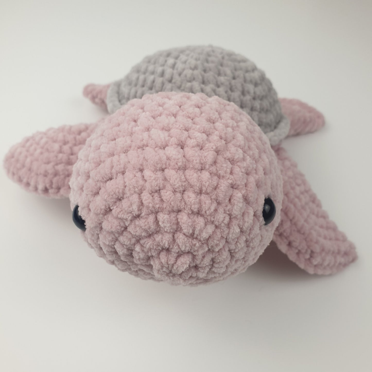 Pink & Tan Crochet Turtle Plushie *Handmade & Ready to ship*